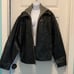 Guess faux leather jacket with hood