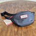 Hunter Black Waist Bag Fanny Pack Black Red Logo Double Zipper Mesh Compartment