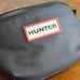 Hunter Black Waist Bag Fanny Pack Black Red Logo Double Zipper Mesh Compartment