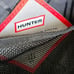 Hunter Black Waist Bag Fanny Pack Black Red Logo Double Zipper Mesh Compartment