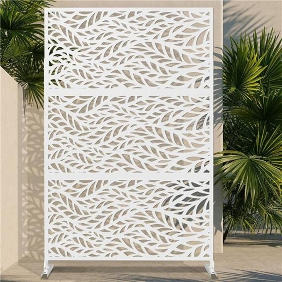 Decorative Privacy Screen with Stand 76 H×47 W, Outdoor Decor