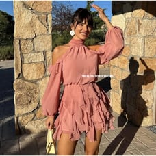 ZARA BLOGGER FAVE!!! Pink Balloon Sleeve Dress NWT