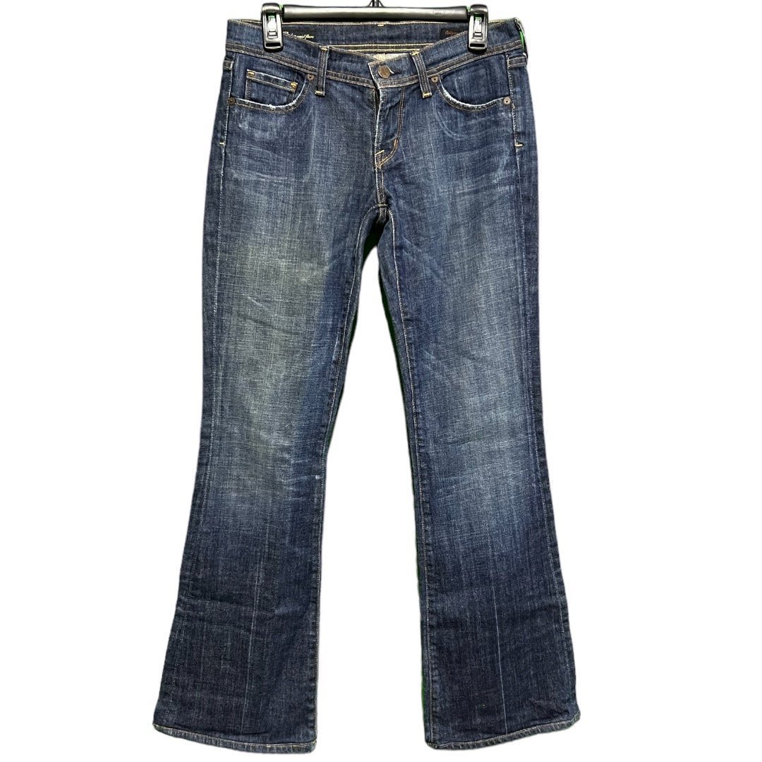 Citizens of Humanity Low Waist Flare Jeans Ingrid Stretch #002 Dark Wash Size 28
