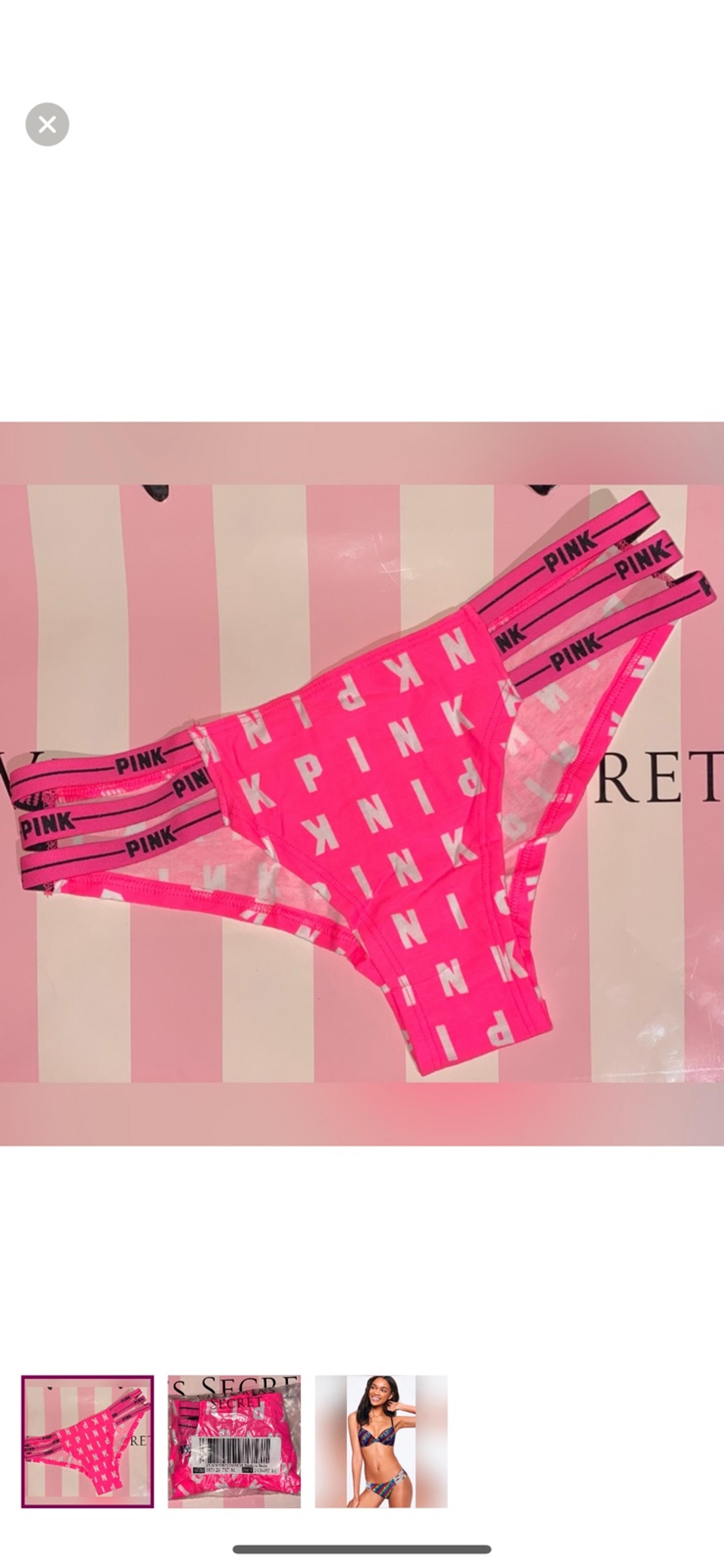 PINK Victoria’s Secret Cotton Strappy Cheekster PINK Cheeky panties pink Panties
