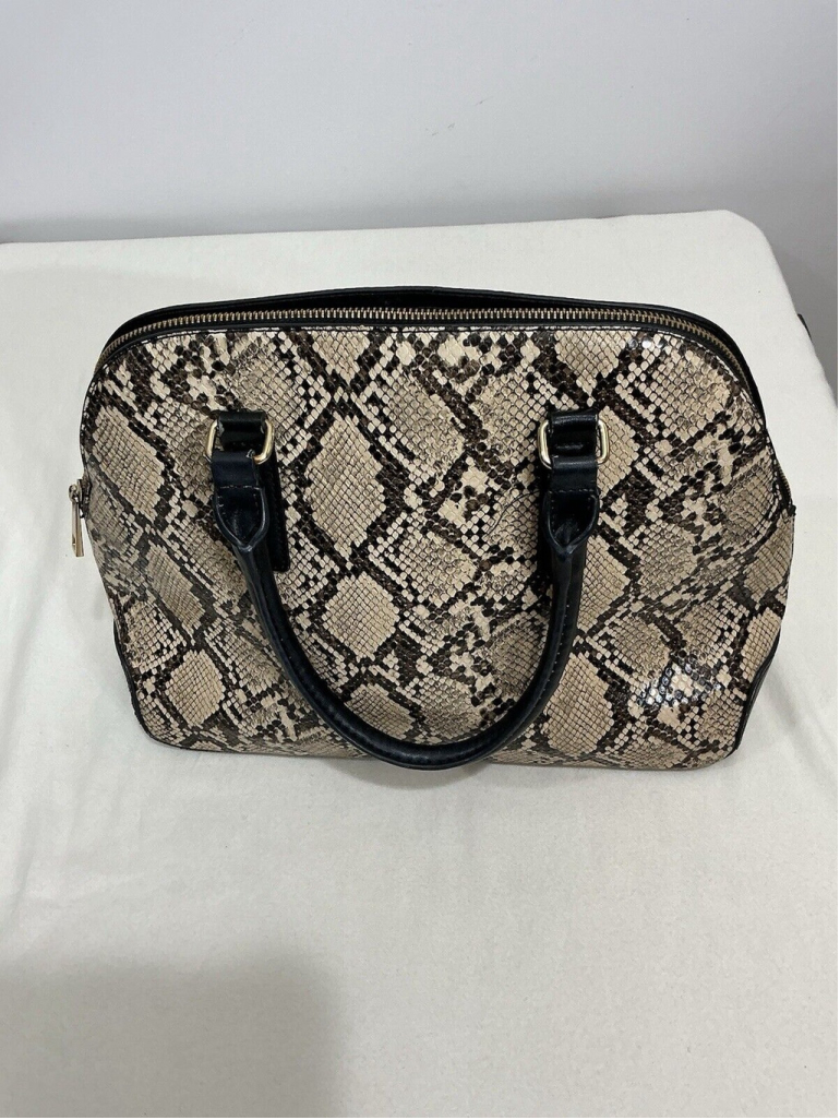 A New Day Brown Beige Snake Print Handbag