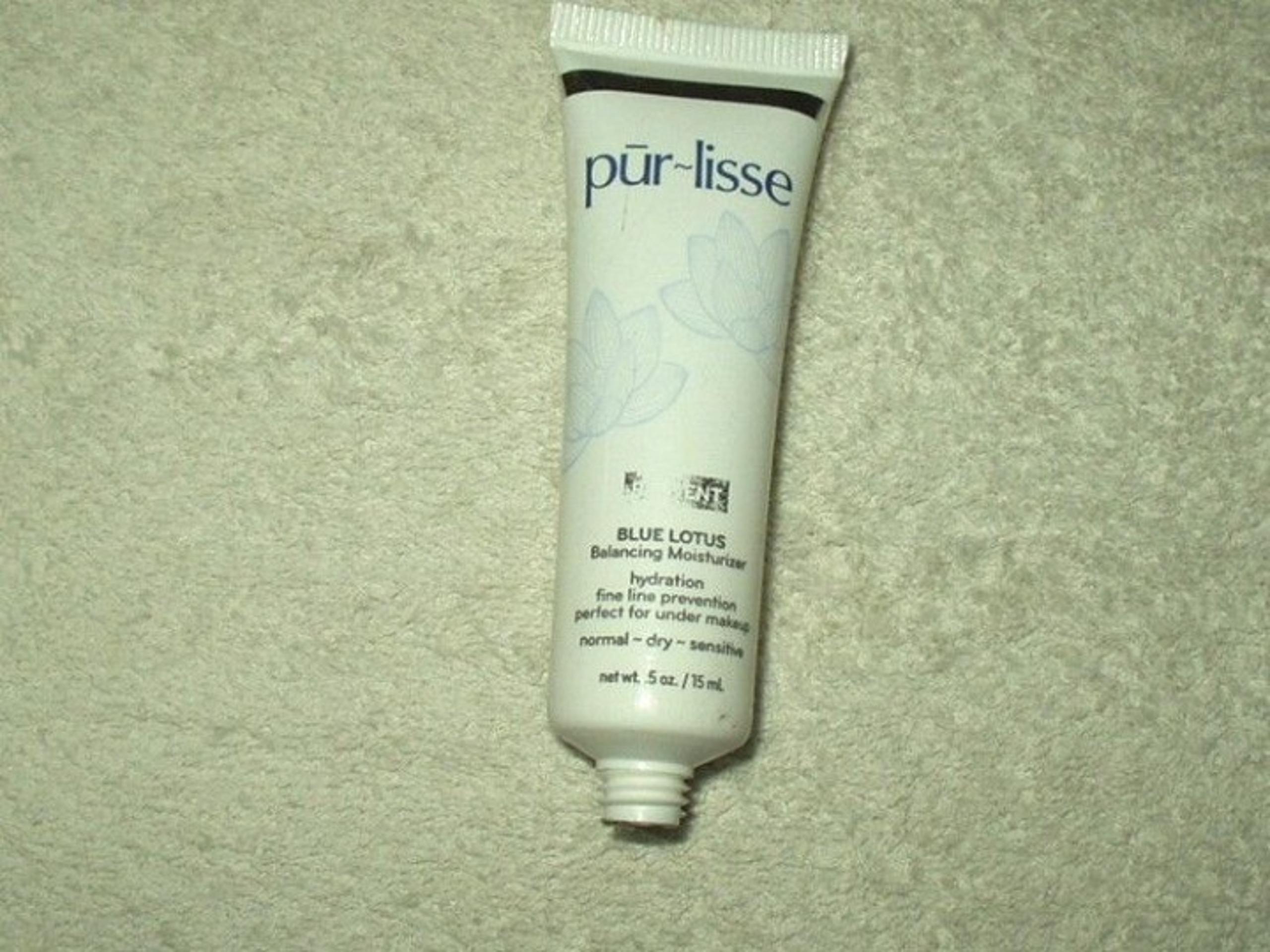 pur-lisse blue lotus balancing moisturizer for under makeup .5oz sealed no cap