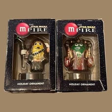 2006 Kurt Adler Star Wars Mpire Holiday Ornament CHEWBACCA & Queen Amidala 4”