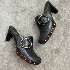 Stuart Weitzman Buckle Heeled Mule (8)