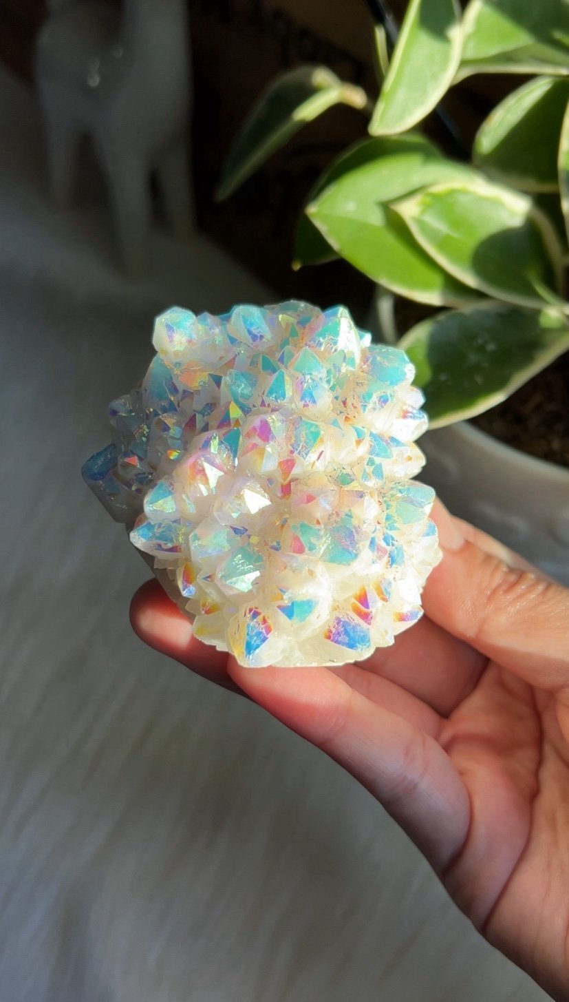 Angel Aura Quartz Cluster - Crystal