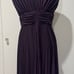 Suzi Chin A-line Dress Sz 16, Purple V-neck front/back. Ruched empire waist NWOT