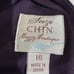 Suzi Chin A-line Dress Sz 16, Purple V-neck front/back. Ruched empire waist NWOT