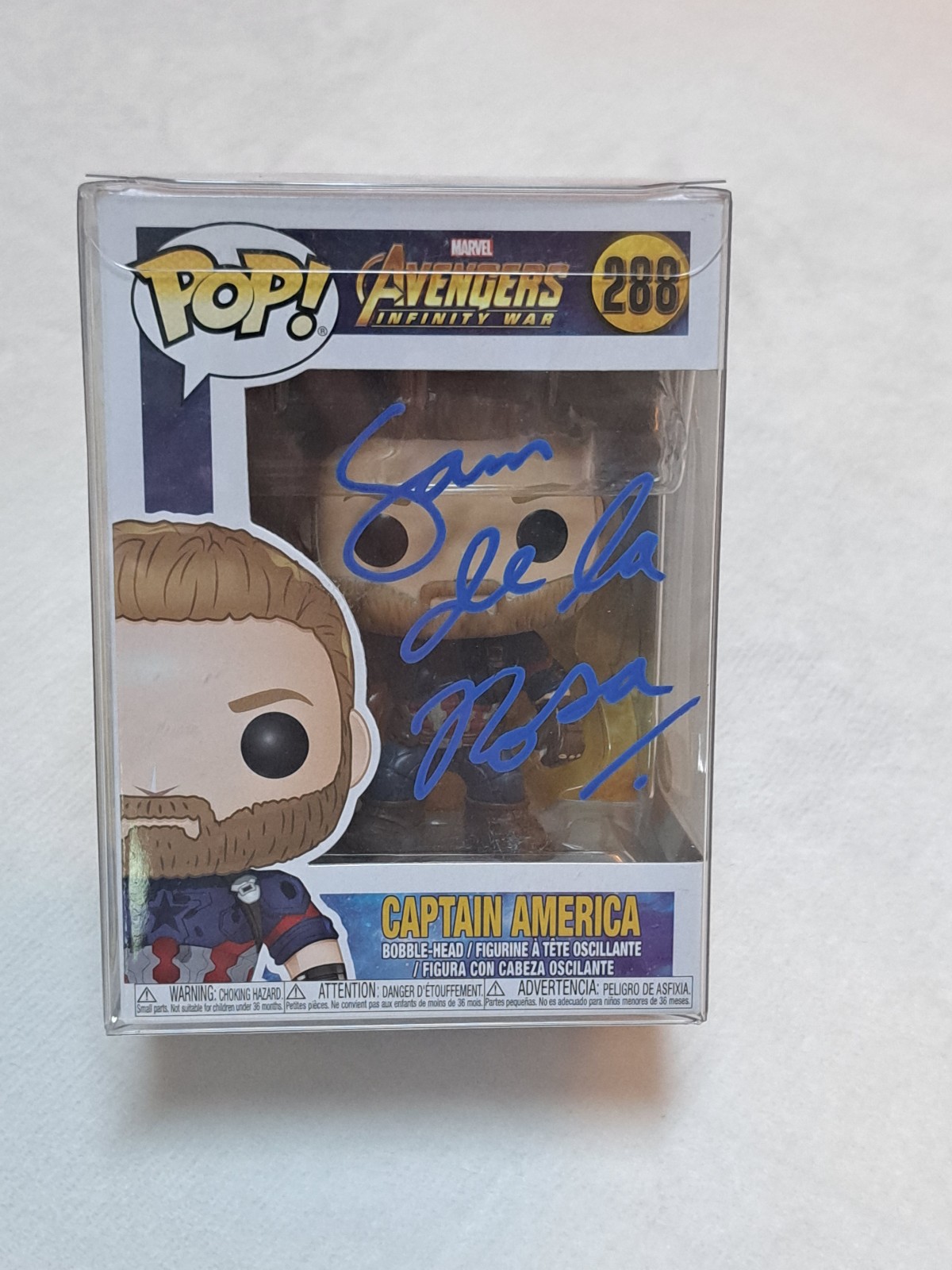 Marvel Captain America Funko Pop #288 - Hand signed by Sam de la Rosa - JSA OSA