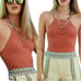 INTIMATELY FREE PEOPLE Coral Blush Seamless Solstice Boho Bodysuit Size XS/S