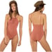 INTIMATELY FREE PEOPLE Coral Blush Seamless Solstice Boho Bodysuit Size XS/S