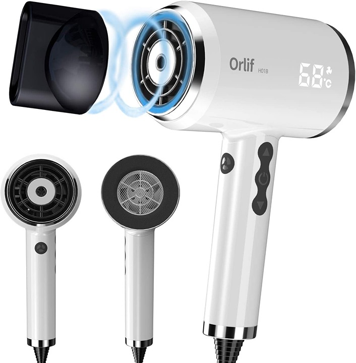 1800W (Safety Upgraded) Blow Dryer with AC Motor Stepless Temperature /Airflow