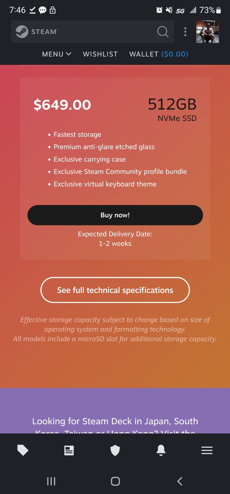 Valve Steam Deck 512GB