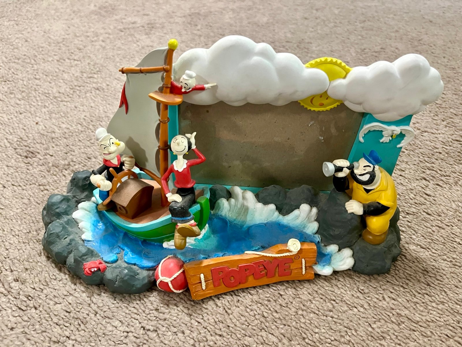 Vintage 1997 Popeye Friends Picture frame for a 4x6 photo from MGM Grand RARE
