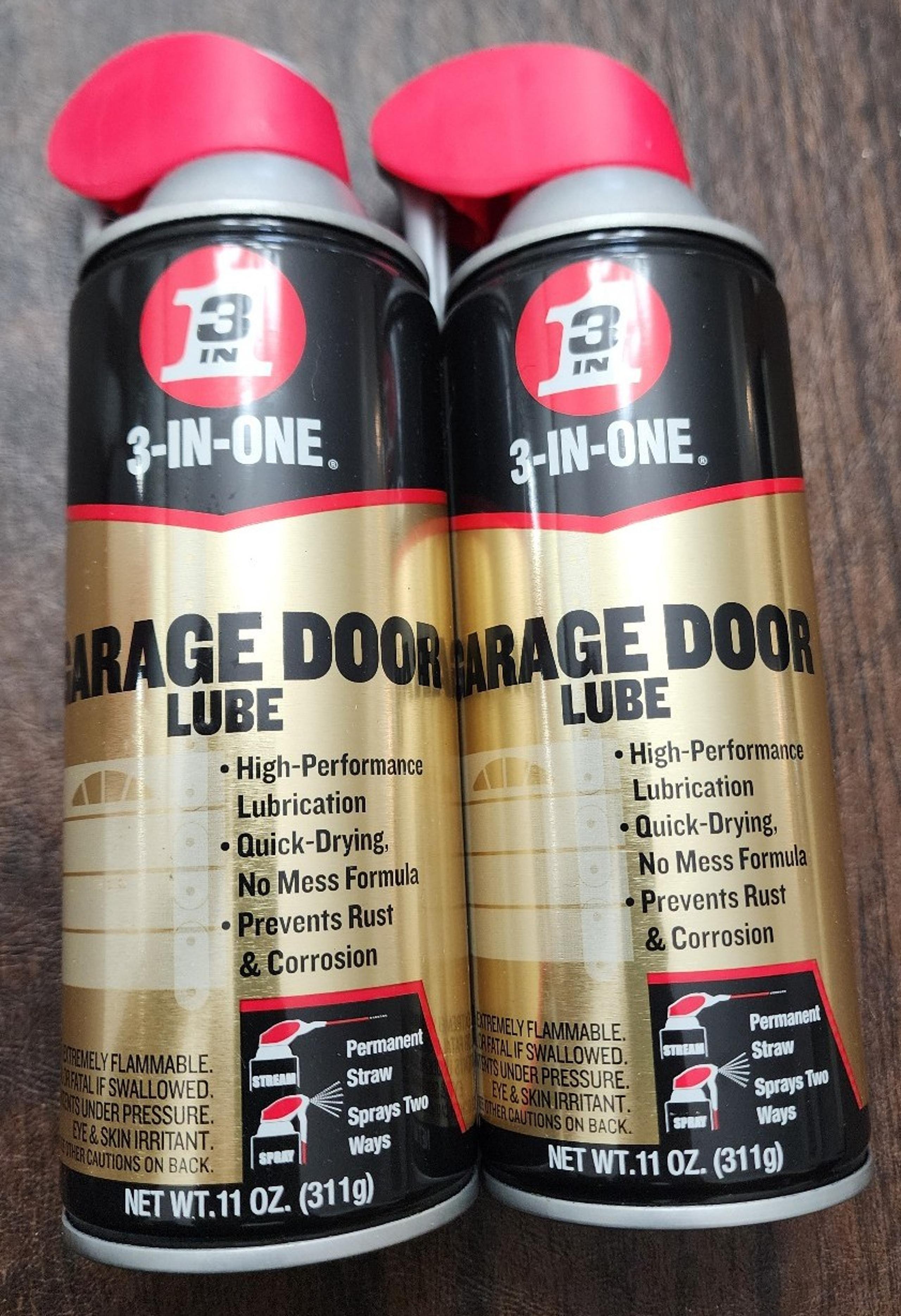 3-IN-ONE Professional Garage Door Lubricant with Smart Straw Sprays 2 Ways, 11oz
