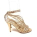 Pour La Victoire Light Gold Leather Strappy Heels Shoes 7.5 orig 295