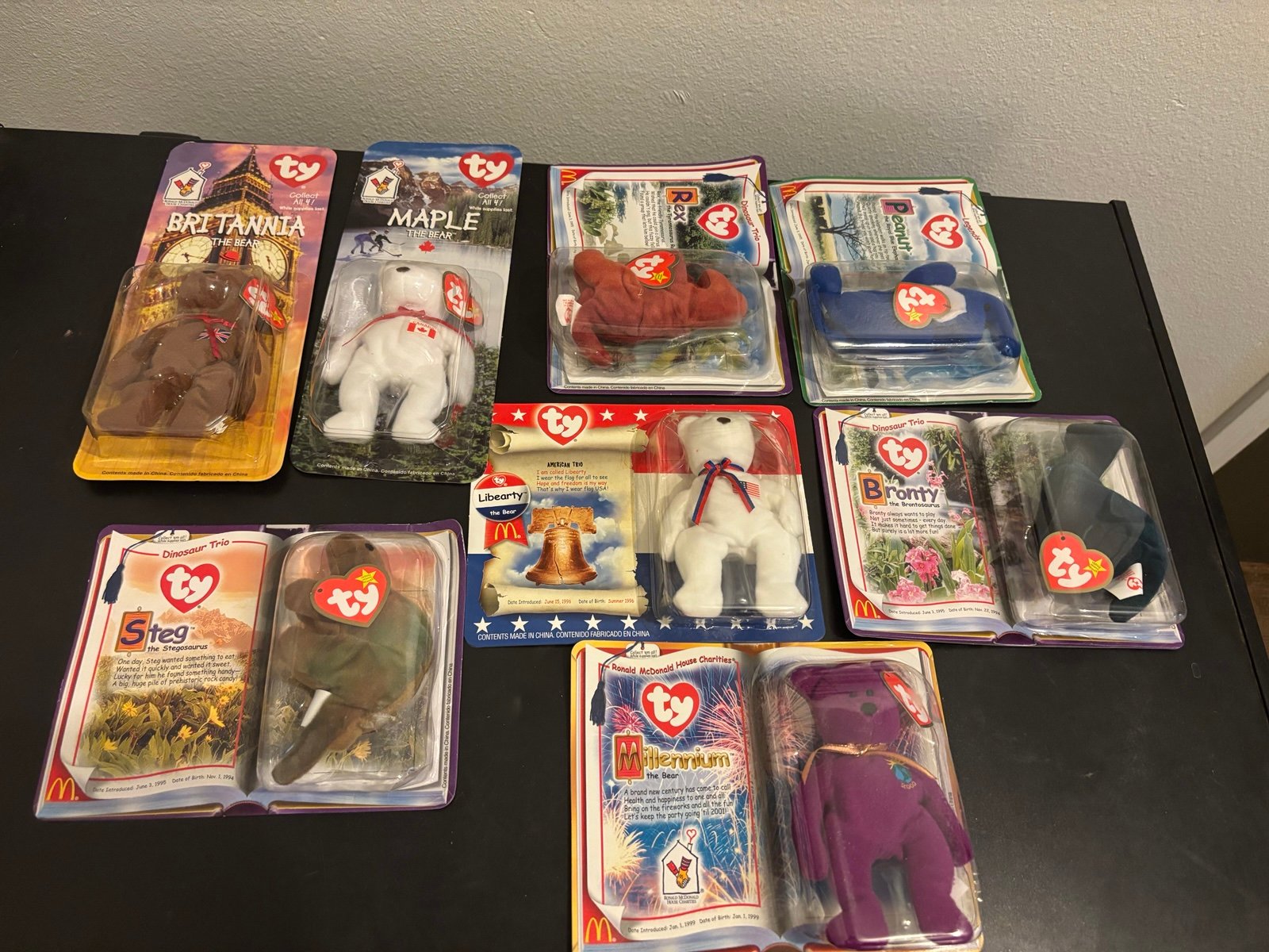 TY Beanie Babies Rare McDonald's Set Of 8 SEALED