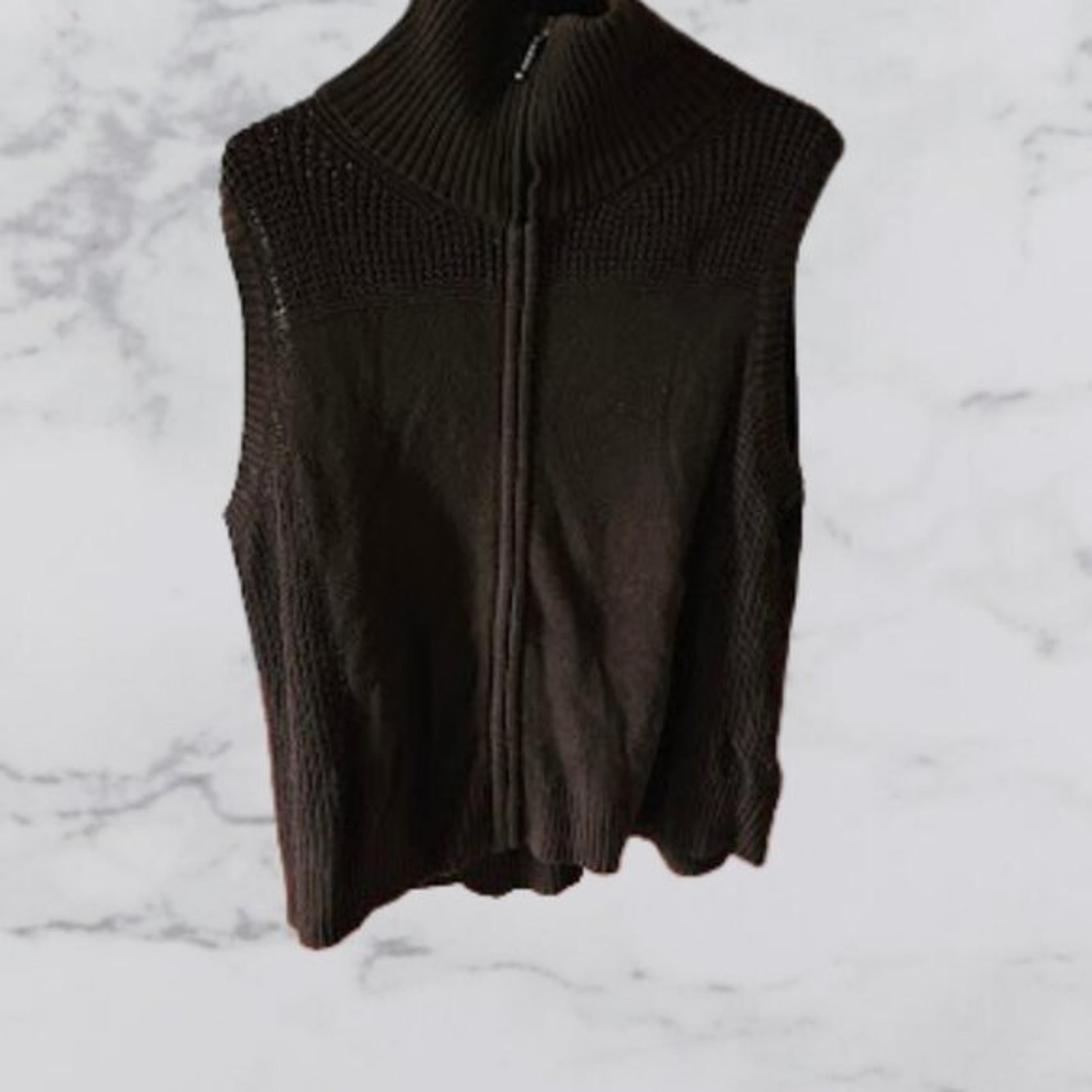Christopher and Banks Brown Zip-Up Vest Tank Turtleneck - Excellent Used