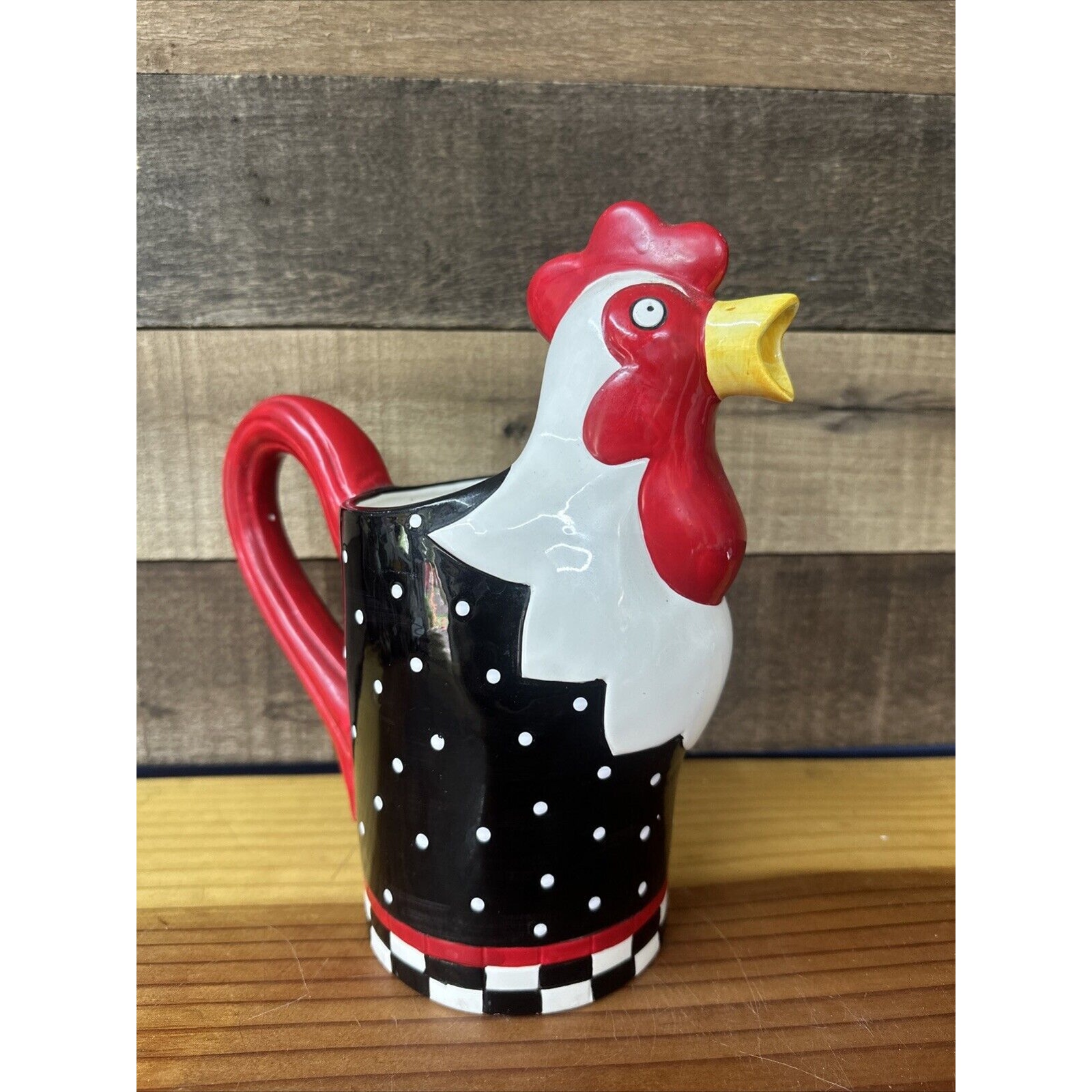 Vintage Russ Berrie Chicken Rooster Pitcher