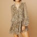 O.P.T Hilo layered floral print chiffon elevated ruffle detail mini dress