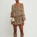 O.P.T Hilo layered floral print chiffon elevated ruffle detail mini dress