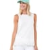 NWT Sail to Sable‎ White Preppy Cotton Sleeveless Fringe Top Shirt