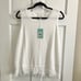 NWT Sail to Sable‎ White Preppy Cotton Sleeveless Fringe Top Shirt
