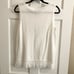 NWT Sail to Sable‎ White Preppy Cotton Sleeveless Fringe Top Shirt