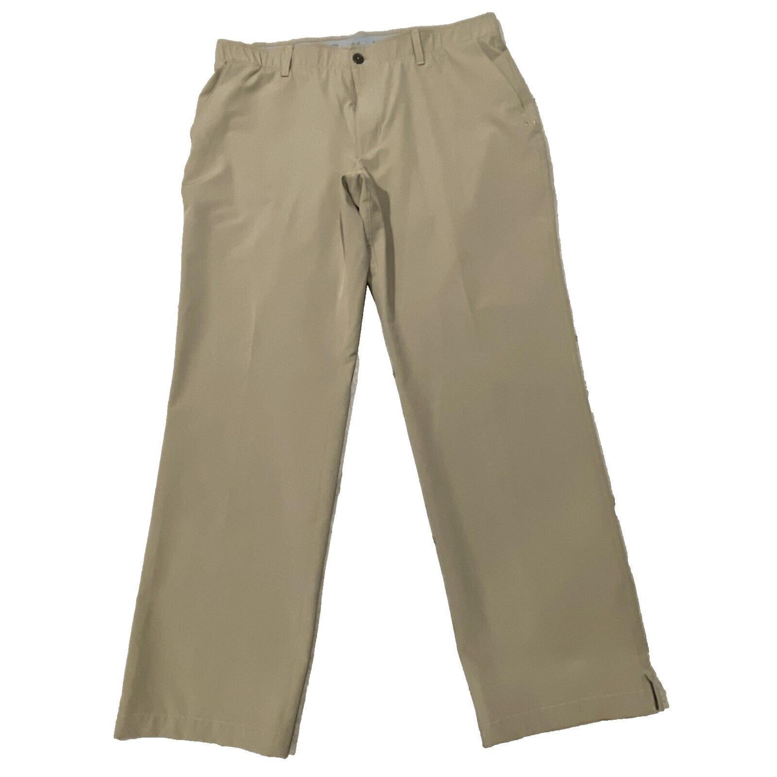 Under Armour UA match play golf pants brown tan 1248089 mens 38x30 Fits 36x30