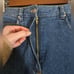 Vintage Saddlebred Jean Denim Long skirt 100% cotton deep pockets back slit sm