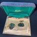 Vintage Koha Nephrite Jade Cuff Links New Zealand 1979 New In Case