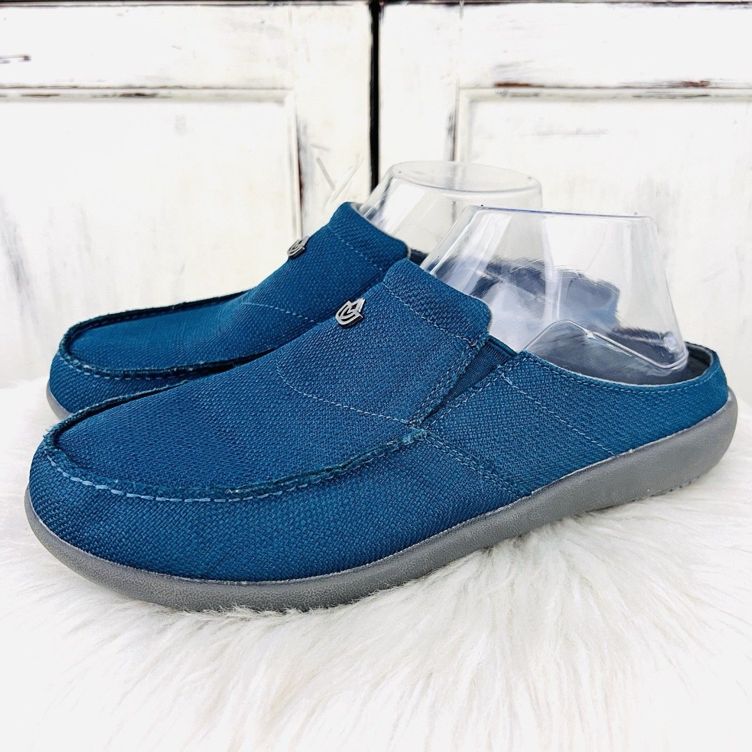 Spenco Orthotic Mules Clogs Shoes Memory Foam Teal Suede Siesta Womens Size 9.5