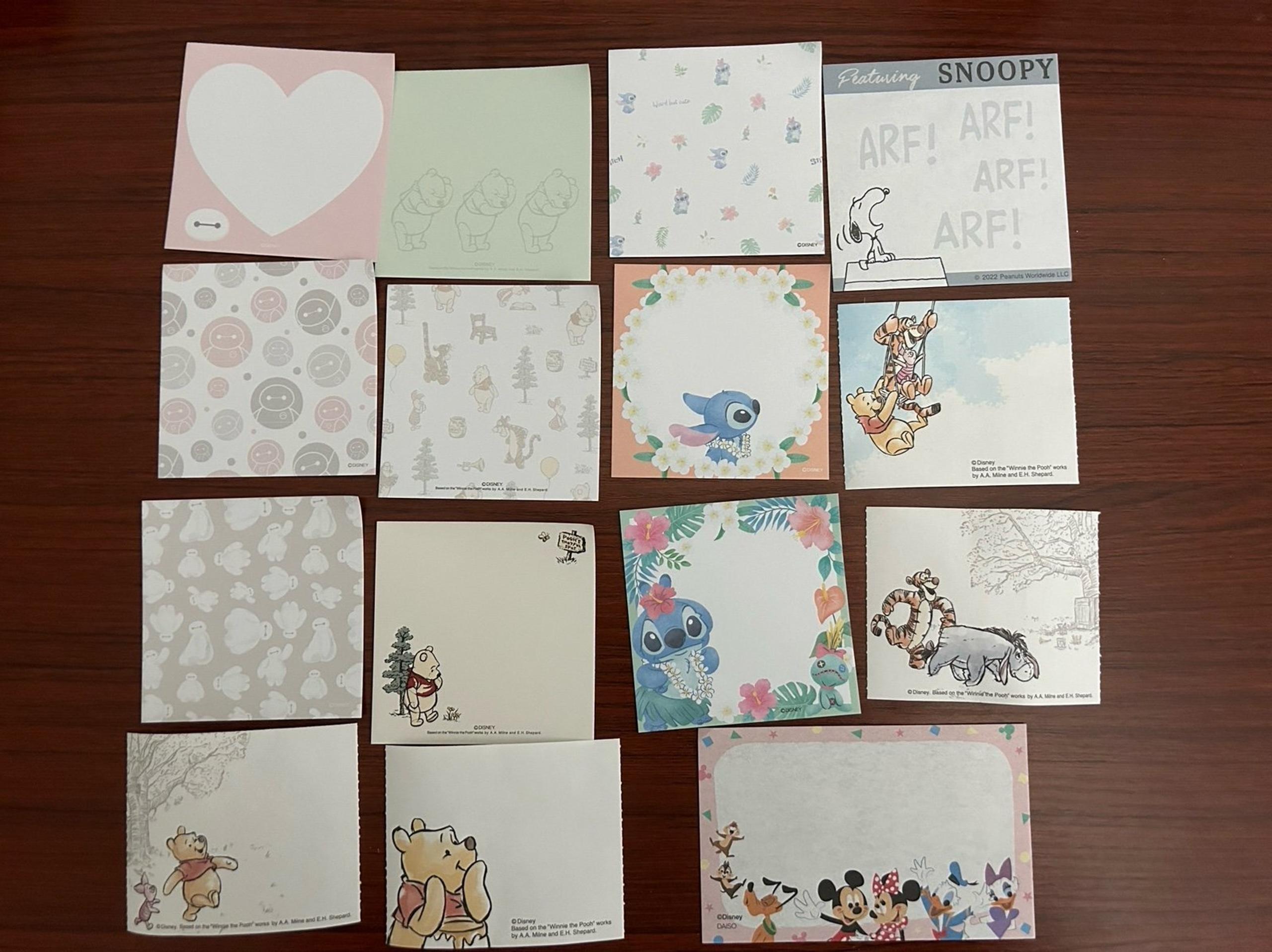 Kawaii Sanrio Disney San-X Stationary Memo Sheet Stickers Lot
