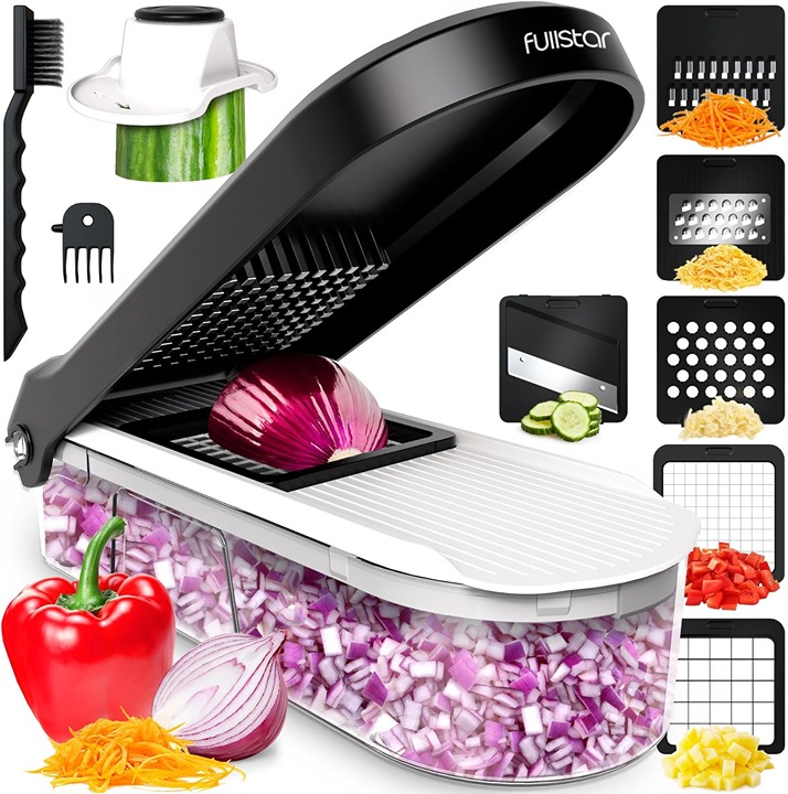 Vegetable Food Chopper, 6 in 1 White
