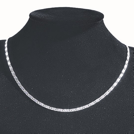 Solid 925 Sterling Silver Womens Flat Snake Chain Link Necklace Jewelry 20 inch