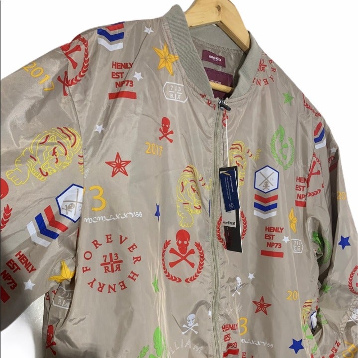 HENRY & WILLIAM New Yorkz XL ZIP Up Bomber Jacket