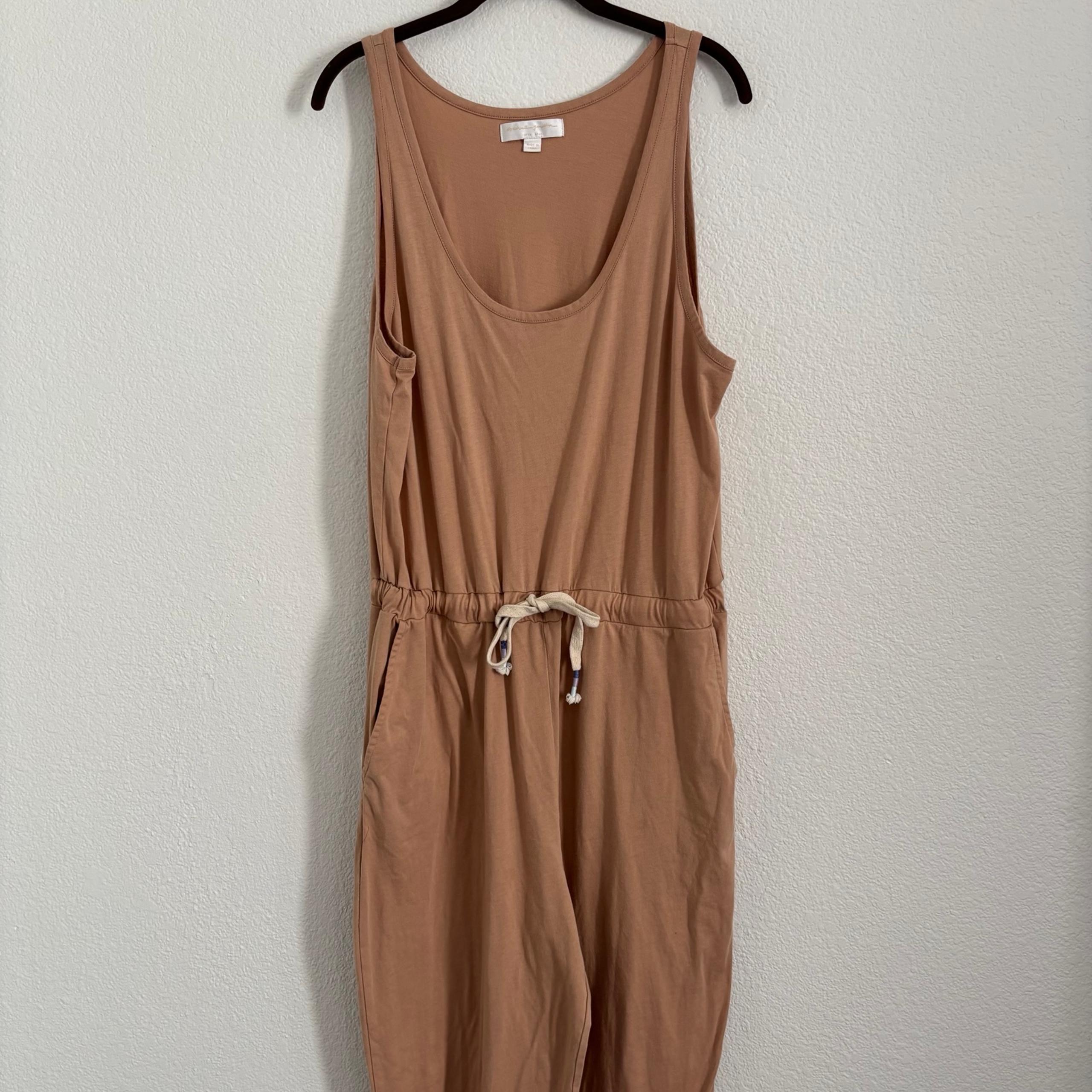 Spiritual Gangster Women's Size XL Tan Brown Perfect Lounge Jumpsuit
