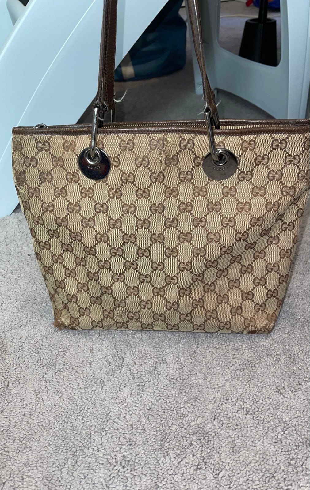 Gucci monogram tote bags