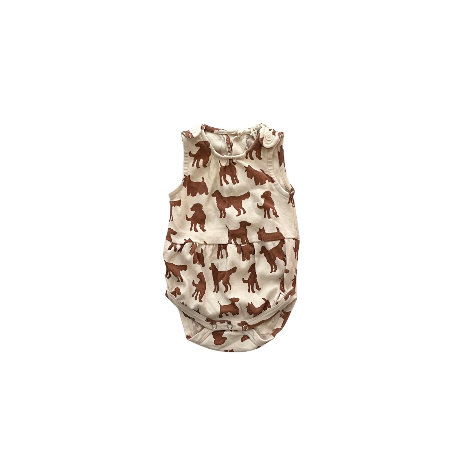 Kate Quinn Organics dog print bubble romper Kate Quinn Organics dog print bubble romper