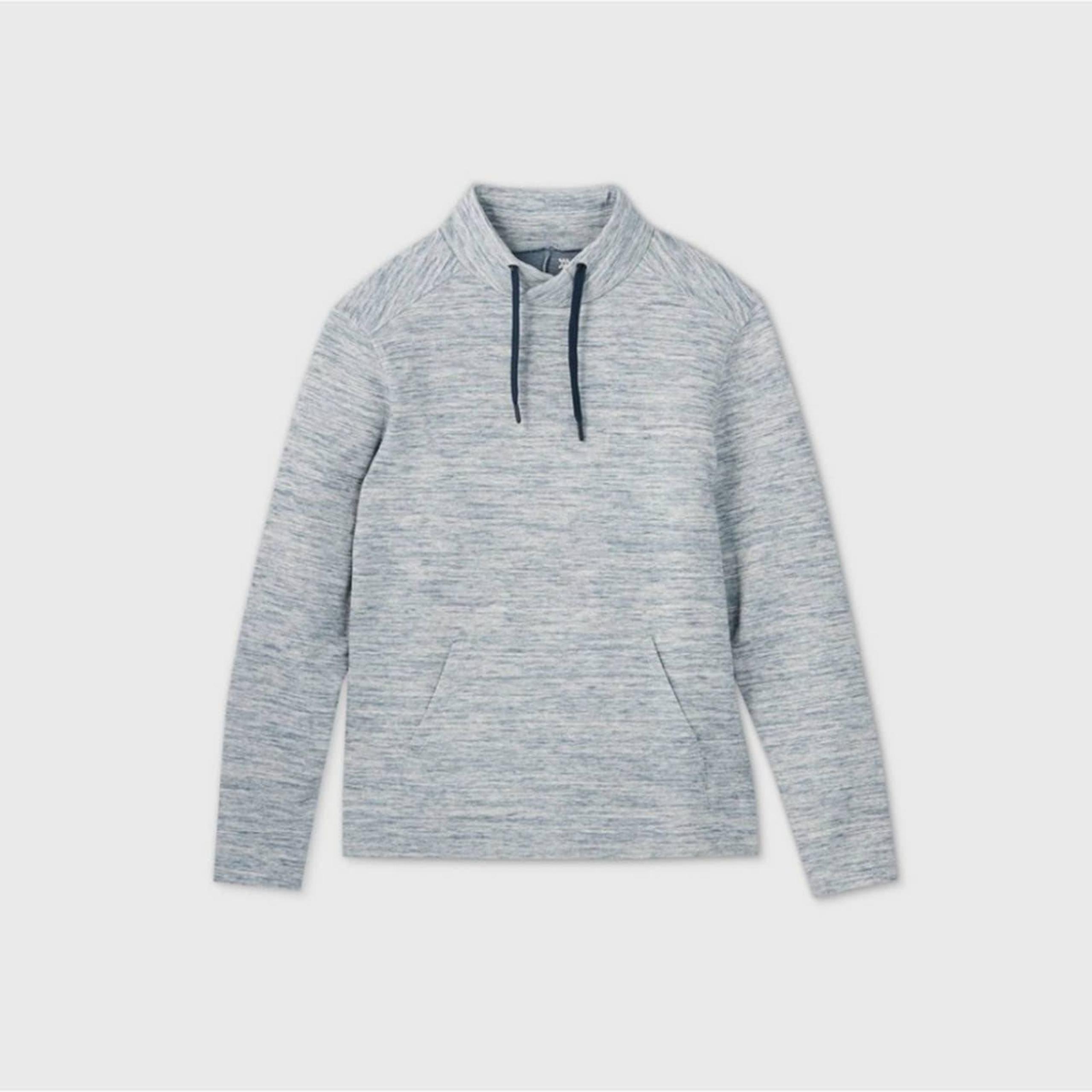 All in Motion Double Knit Elevated Active Fleece Pullover, Blue Space Dye, Small