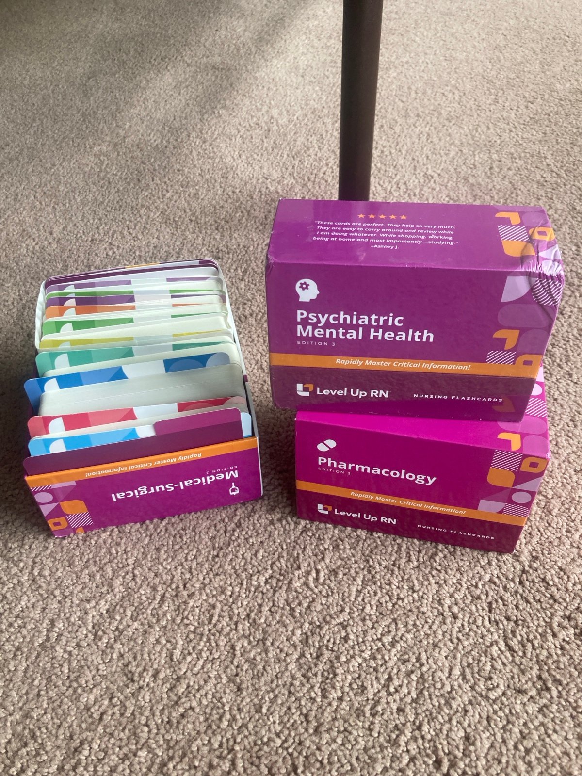 Lot of 3 flash cards medical
