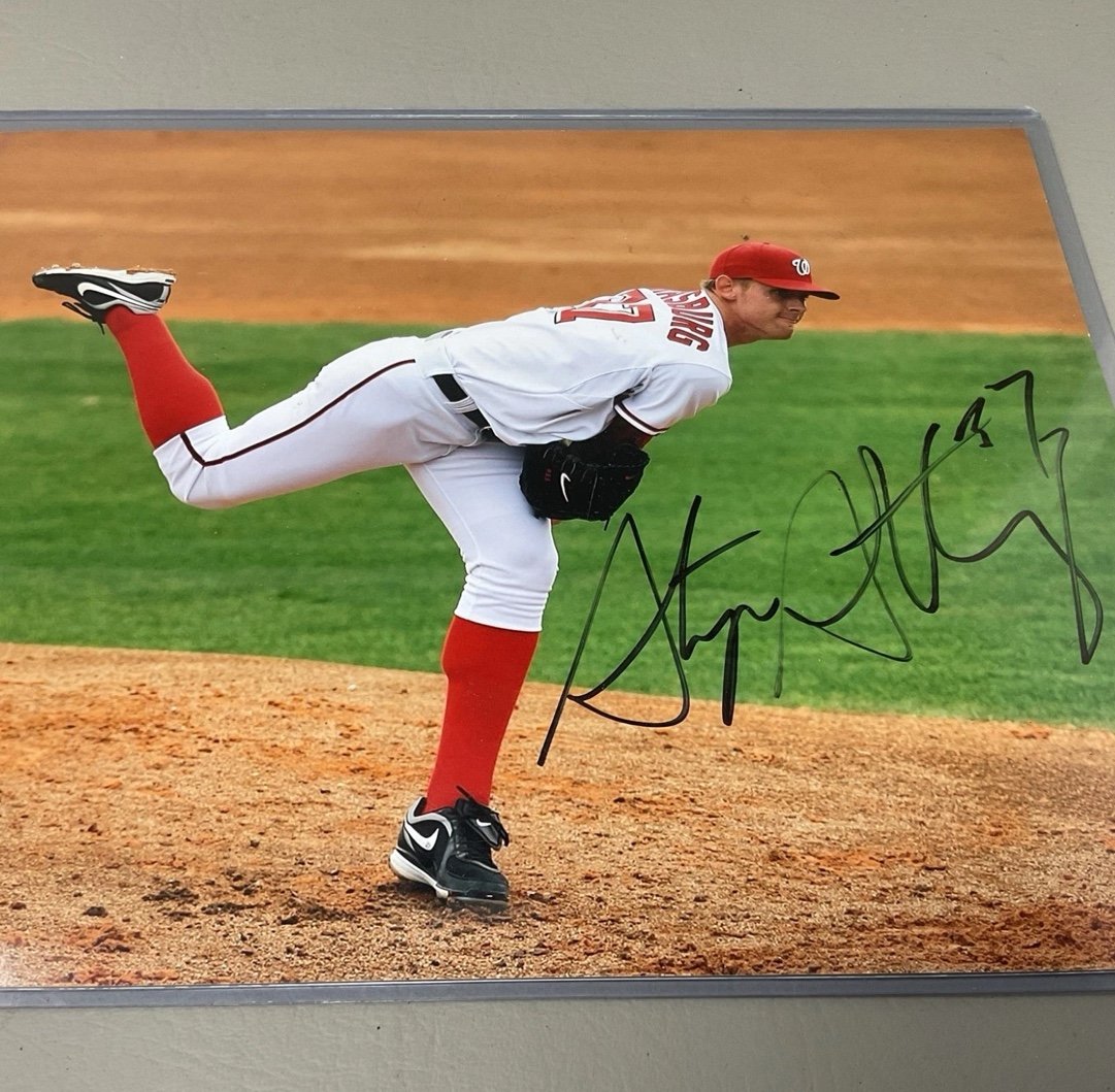 Stephen Strasburg Signed Photo 8x10 Washington Nationals Auto Autograph