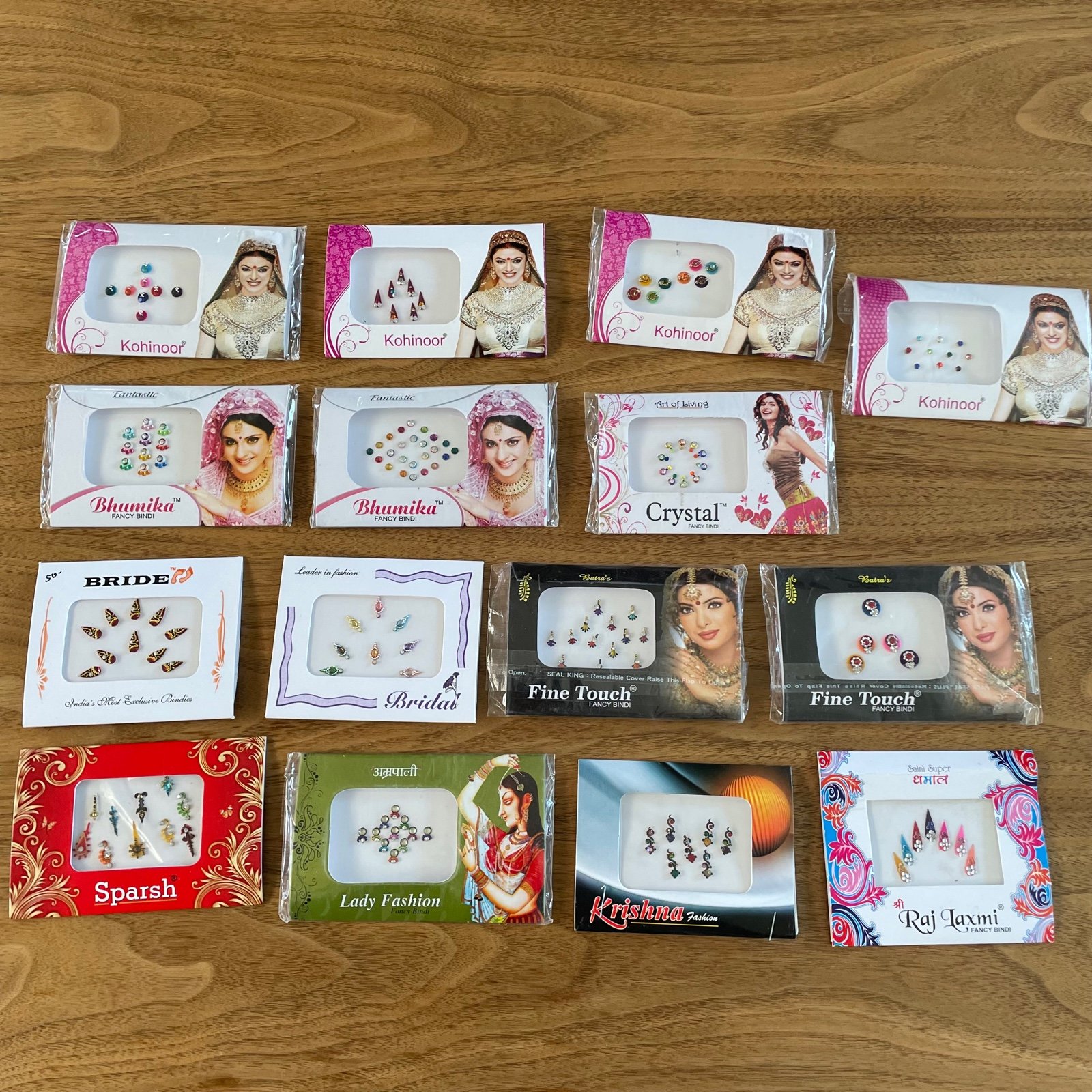 15 packs of fancy bindis