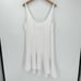 Skin Asymmetrical Sleeveless Scoop Neck Swimsuit Coverup Women 4/XL White Soft