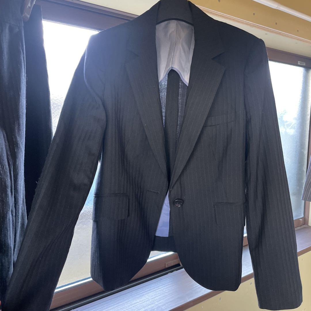 Black striped recruitment suit