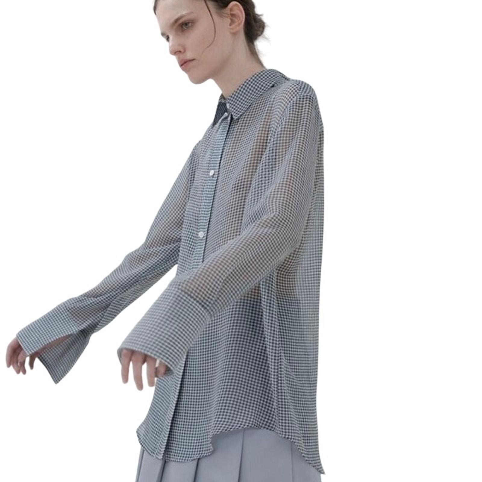 Nomia Oversized Gingham Button Down Shirt Size 6