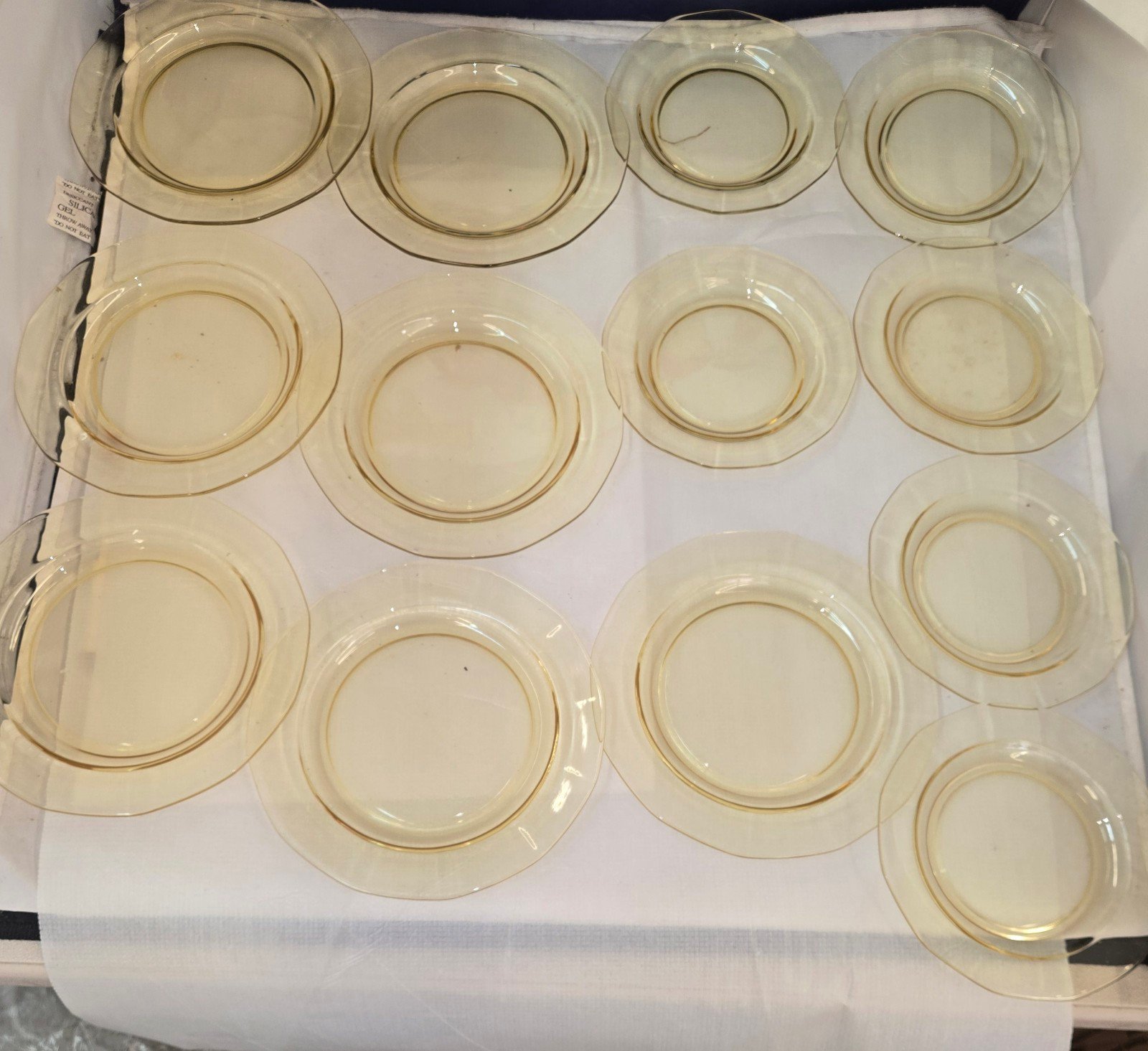 VTG Fairfax Fostoria Yellow Topaz Plates